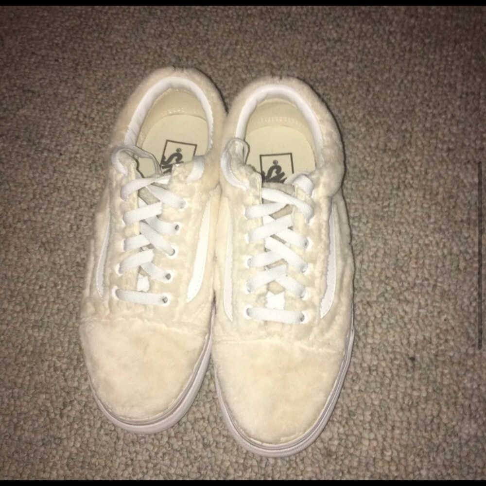 White/cream fluffy vans - Picture 4 of 4